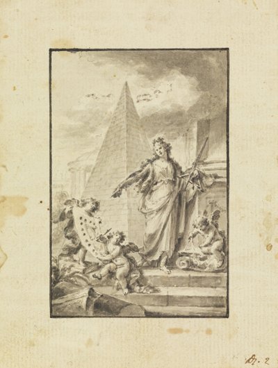 Diseño para una Ilustración- Arquitectura de Fedele Fischetti